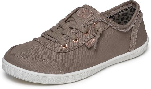 Skechers Women's Bobs B Cute Sneaker - Memory Foam, Flexible Outsole, Lightweight Vegan Shoes | Casual sneaker, Memory Foam footbed, Machine Washable, Flexible outsole, soft canvas upper with tied-off deco laces in Kuwait