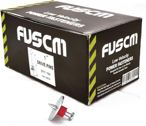 1-1/4" Powder Actuated Fasteners, Drive Pins with 1" Washer, PW125, 100pcs/pack in Saudi Arabia