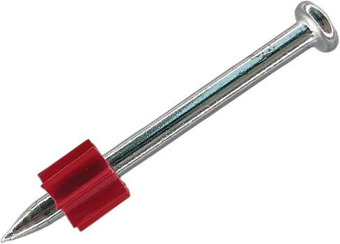 2-1/2" Powder Actuated Fasteners,.300 Head Diameter Drive Pin with red Flute, P250, 100pcs/pack in Saudi Arabia