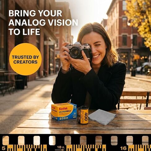 Kodak Ultramax 400 35mm Film - 6 Packs of 36 Exposure Rolls for 35mm Cameras Bundled with The Tudak Store Microfiber Cloth - 216 Exposures, ISO 400 Color Negative Film for 35mm Film Camera in Kuwait