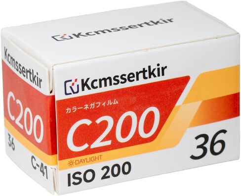 C200 Color Negative Film, ISO 200, 35mm 135 Format, 36 Exposures, Daylight Balanced, C-41 Process, for Analog Film Cameras in Kuwait