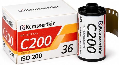 C200 Color Negative Film, ISO 200, 35mm 135 Format, 36 Exposures, Daylight Balanced, C-41 Process, for Analog Film Cameras in Kuwait
