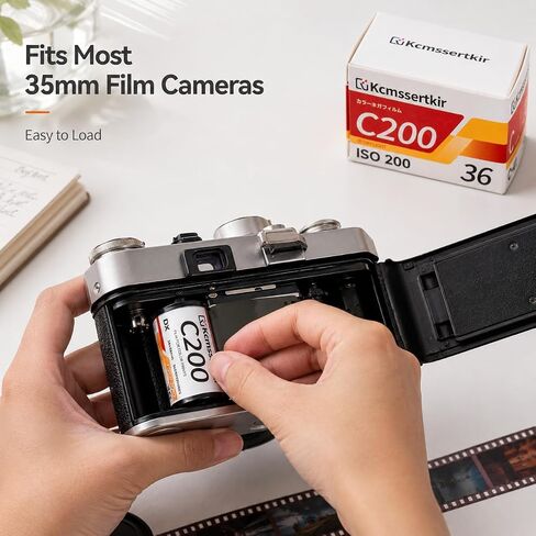 C200 Color Negative Film, ISO 200, 35mm 135 Format, 36 Exposures, Daylight Balanced, C-41 Process, for Analog Film Cameras in Kuwait