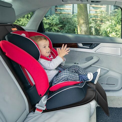 SMART ELF Car Seat Protector, Auto Protector for Child Seats with Thickest Padding and Non-Slip Backing Mesh Pockets for SUV, Sedan, Truck, Leather and Fabric - Black in Kuwait