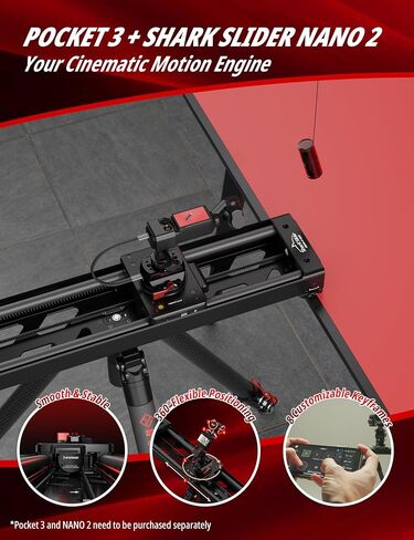 IFOOTAGE Pocket 3 Adapter for Shark Slider Nano 2 | Integrating OSMO Pocket 3 with Shark Slider Nano 2 for 4 Axes Motion Shooting, Camera Slider Accessory Adapter in Kuwait