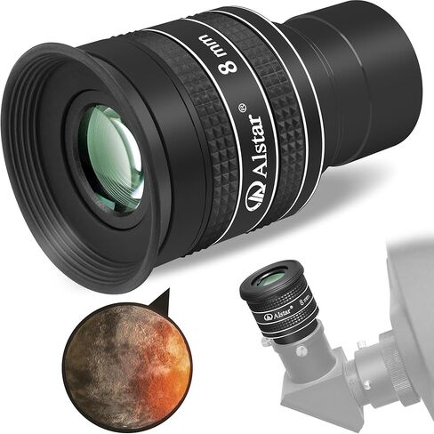 Alstar Telescope Eyepiece 58 Degree 4mm 1.25 Inch Wide Angle Eyepiece | Planetary Eyepiece, For Astronomic Telescopes & Filters Compatibility, 5 Element Fully Multi-Coated Lens, Telescope Accessory in Kuwait