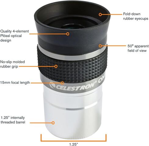 Celestron 93320 1-1/4-15 mm Omni Series Eyepiece in Kuwait