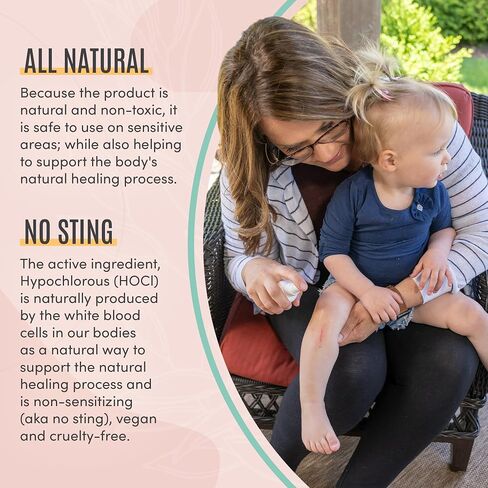 Active Skin Repair Baby First Aid Spray, Medical Grade Hypochlorous, 3 oz | Natural and non-toxic, hypochlorous acid, no-sting formula, diaper rash, baby acne, eczema, cuts, scrapes, travel size in Kuwait