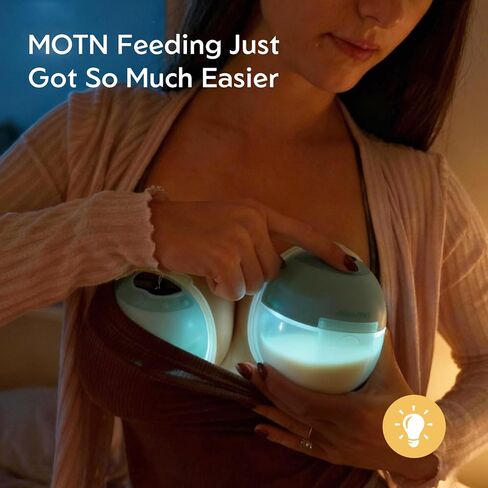 MomMed S33 Wearable Breast Pump, Hands Free Double Electric, 6oz, BPA Free | Ultra Quiet 45dB In-Bra Pump, Night Light, One Tap Pause, Leak-Proof, 4 Modes 9 Levels, 17/19/21mm Flange Inserts for Travel in Kuwait
