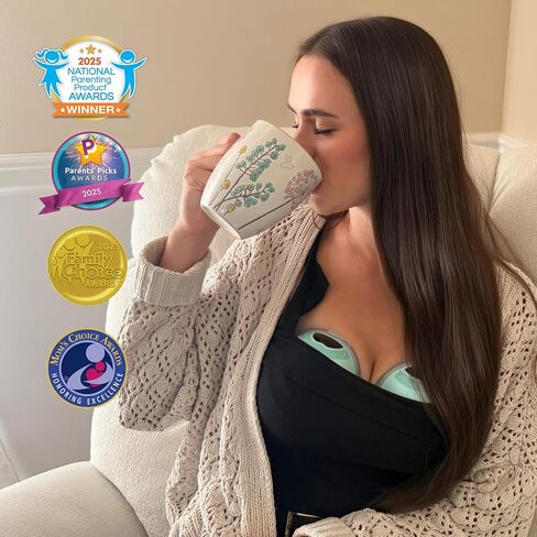 MomMed S33 Wearable Breast Pump, Hands Free Double Electric, 6oz, BPA Free | Ultra Quiet 45dB In-Bra Pump, Night Light, One Tap Pause, Leak-Proof, 4 Modes 9 Levels, 17/19/21mm Flange Inserts for Travel in Kuwait