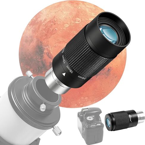 Alstar Zoom Eyepiece 1.25 Inch 7 to 21mm Multi-Coated Telescope Eyepiece | 7-Element Optics 4 Group, 16-33mm Eye Relief, Wide 30 Degree to 47 Degree FOV, Planetary and Deep Sky Observation in Kuwait