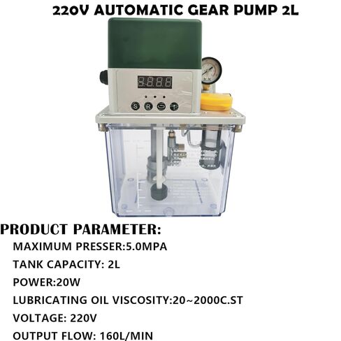 220V 2L Electric Automatic Lubrication Pump Automatic Gear Lubricating Oil Pump for Machine Tools Printing Textiles in Kuwait