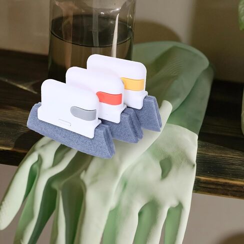 Kisangel Window Slot Cleaning Brush with Hidden Scraper Two-in-one 6pcs Detachable Pp Scrubber Window Track and Groove Cleaner for Hard-to-Reach Corners for Household and Commercial Use in Kuwait