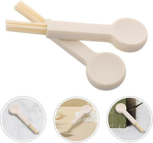 2pcs Multi-Purpose Groove Cleaning Brush with Hard Plastic Bristles for Window Tracks and Home Electronics, Ergonomic Design for Efficient Cleaning in Tight Spaces and Household in Kuwait