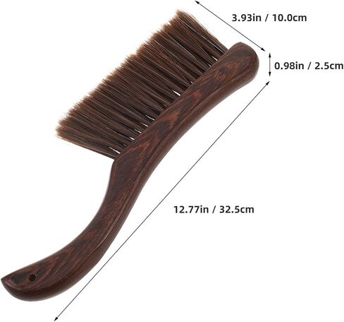 LIFKOME 2pcs Multifunctional Lampshade Cleaning Brush with Wooden Handle, Soft Horse Hair Bristles for Upholstered Furniture and Bed Frames, Gentle Dusting Tool for Cleaning Garden in Kuwait