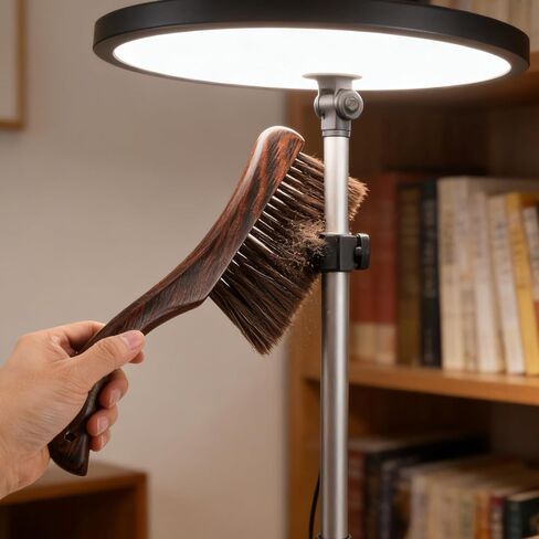 LIFKOME 2pcs Multifunctional Lampshade Cleaning Brush with Wooden Handle, Soft Horse Hair Bristles for Upholstered Furniture and Bed Frames, Gentle Dusting Tool for Cleaning Garden in Kuwait