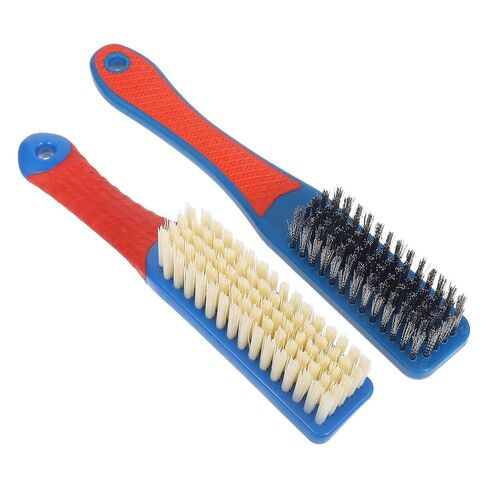HEMOTON 2pcs Portable Small Handled Wire Brush with Stainless Steel Bristles and Comfortable Grip for Gentle Cleaning of Antiques and Glasses, for Travel and Outdoor Displays in Kuwait