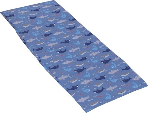 Everything Kids Shark, Fish, Ocean Blue and Grey Preschool Nap Pad Sheet in Kuwait