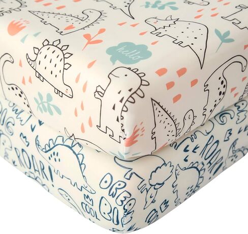 SDIII 2 Pack Floral Crib Sheets for Baby Girl 52×28 Stretchy Microfiber Jersey Knit Crib Sheets Floral for Standard Crib and Toddler Mattress in Saudi Arabia