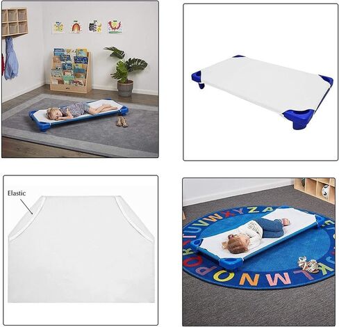 12 Pack Dark Grey Cot Sheets 23" W X 52" L Daycare Sheet with 4 Corner Elastic for Child Boys Girls,Soft Microfiber Toddler Cot Bed Sheets Breathable Preschool Nap Fits Standard Pre-K Cots in Kuwait