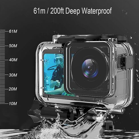 O'woda Waterproof Case + Floating Hand Grip Handle Underwater Diving Protective Housing Shell Stick Monopod for DJI OSMO Action Cameras Accessories (Yellow) in Kuwait