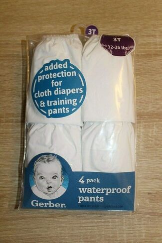 Gerber Plastic Pants, 3T, Fits 32-35 lbs. (4 Pairs) in Kuwait