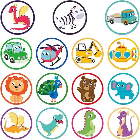 30pcs Potty Training Stickers, 15 Patterns Animal Color Potty You Pee on Toilet Reveal Sticker, Reusable Changing Potty Training Seat Chart Sticker, Funny Potty Sticker for Kids Toddlers in Kuwait