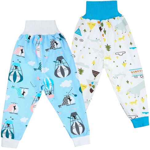 MooMoo Baby Waterproof Diaper Pants for Potty Training 2 Packs Nighttime Diaper Short for Boys in Kuwait