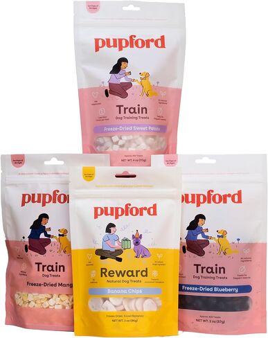 Pupford Freeze Dried Training Treats for Dogs & Puppies, 900+ Limited Ingredient Bites (Meat Bundle) in Kuwait
