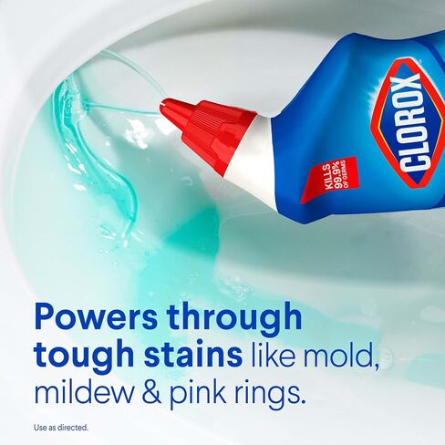 Clorox Toilet Bowl Cleaner Clinging Bleach Gel, Kills 99.9% of Bacteria and Viruses, Ocean Mist, 24 Fl Oz, Pack of 2 in Kuwait