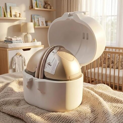 Breast Pump Case for Eufy S1/S1 Pro/E10/E20,Breast Pump Storage Box | Portable for Hands-Free Pumps-Upright Holder for Fridge Storage,Prevent Leakage,Travel & Work Essentials,Gift for Busy Moms in Kuwait
