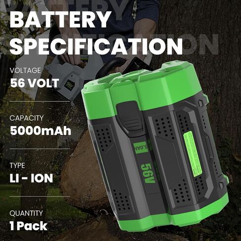 2 Pack Upgrade 5000mAh BA2800 Replacement for EGO Batterty Lithium ion | Compatible with EGO 56 Volt Battery BA4200 CS1604 CS1804 CS1403 HT2400 LB6504 LB5804 LB6500 LB4800 Cordless Tool (Green) in Saudi Arabia
