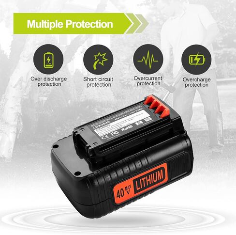 LCS36 LCS40 40V Charger Replacement for Black and Decker 40V Lithium Battery LBX1540 LBX2040 LBX2540 LBXR36 LBXR2036 Replaces Black and Decker 40V Battery Charger | Compact, Portable, Fast Charging, Efficient in Saudi Arabia