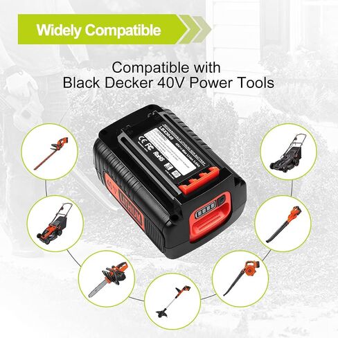 LCS36 LCS40 40V Charger Replacement for Black and Decker 40V Lithium Battery LBX1540 LBX2040 LBX2540 LBXR36 LBXR2036 Replaces Black and Decker 40V Battery Charger | Compact, Portable, Fast Charging, Efficient in Saudi Arabia