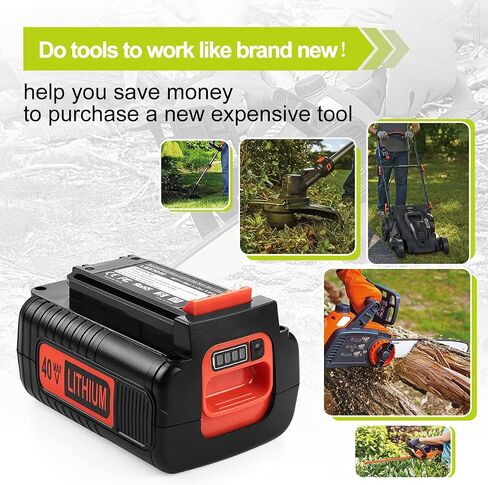 LCS36 LCS40 40V Charger Replacement for Black and Decker 40V Lithium Battery LBX1540 LBX2040 LBX2540 LBXR36 LBXR2036 Replaces Black and Decker 40V Battery Charger | Compact, Portable, Fast Charging, Efficient in Saudi Arabia