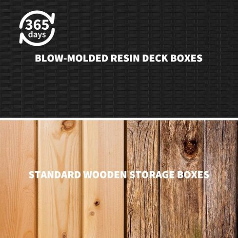 Large Resin Deck Box Waterproof, 150 gal, 800 LB Capacity Heavy Duty Outdoor Storage Box with Lockable Lid, Portable Outside Storage Container for Patio Garden Yard in Kuwait