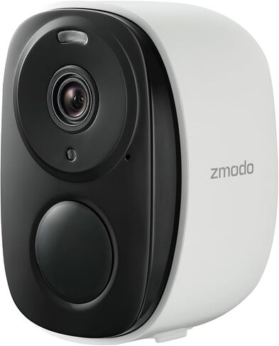 Zmodo Outdoor Wireless Security Camera -Wire-Free, Rechargeable, Battery Powered Indoor Camera 100-degree view,Night Vision, Motion Detection,2-Way Audio, IP65 Waterproof, Cloud/SD Storage,Alexa-Ready in Kuwait