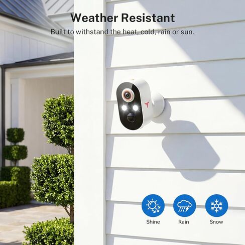 Security Cameras Wireless Outdoor, 1080P Battery Powered Camera | 120° View, Color Night Vision, Cloud Storage (Sold Separately), Wireless Home Surveillance Camera for Visitors, Vehicles in Kuwait