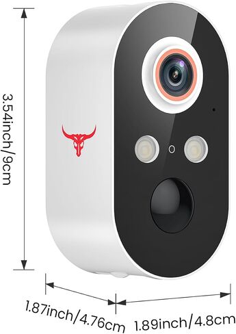 Security Cameras Wireless Outdoor, 1080P Battery Powered Camera | 120° View, Color Night Vision, Cloud Storage (Sold Separately), Wireless Home Surveillance Camera for Visitors, Vehicles in Kuwait
