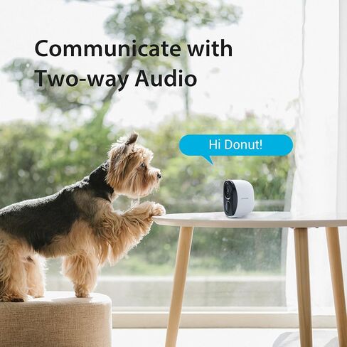 Zmodo Outdoor Wireless Security Camera -Wire-Free, Rechargeable, Battery Powered Indoor Camera 100-degree view,Night Vision, Motion Detection,2-Way Audio, IP65 Waterproof, Cloud/SD Storage,Alexa-Ready in Kuwait