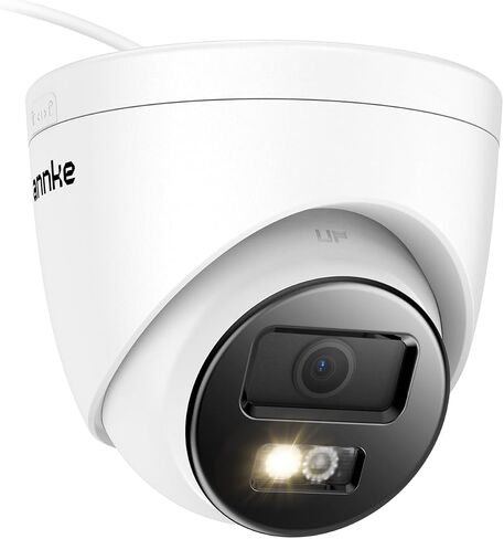 ANNKE 4K/8MP Dome PoE Security Camera Outdoor, Color Night Vision, White | AI Human/Vehicle Detection, Smart Dual Light, Audio Recording, Easy Remote Access, IP67, H.265+, Support up to 512GB TF Card in Kuwait