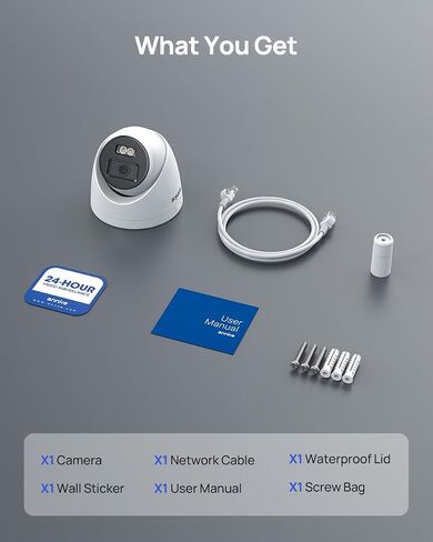 ANNKE 4K/8MP Dome PoE Security Camera Outdoor, Color Night Vision, White | AI Human/Vehicle Detection, Smart Dual Light, Audio Recording, Easy Remote Access, IP67, H.265+, Support up to 512GB TF Card in Kuwait