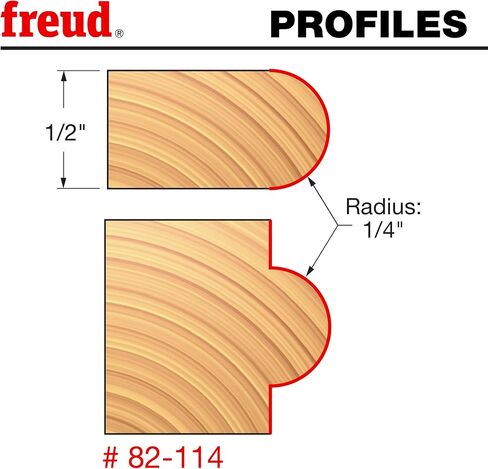Freud 82-114: 1/4" Radius Half Round Bit with 1/2" Shank in Kuwait