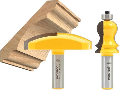 YONICO Router Bits Crown Cap Molding Set Elaborate 2 Bit 1/2-Inch Shank 16214 in Saudi Arabia