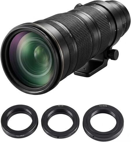 420-800mm f/8.3 Super Telephoto Lens with 3 T-Adapters for Sony E Mount, Canon EF, Nikon F | Manual Focus (No Auto-Focus) Mirrorless DSLR Camera Lens for Moon & Wildlife Photography in Kuwait