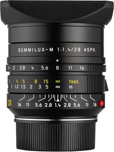 Leica Summilux-M 28mm f/1.4 ASPH. Lens (Black) Professional Wide-Angle Prime M-Mount for Low-Light, Street, Architecture, Travel & Documentary Photography (11668) + Sling Backpack + More in Kuwait