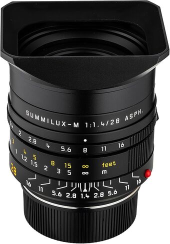 Leica Summilux-M 28mm f/1.4 ASPH. Lens (Black) Professional Wide-Angle Prime M-Mount for Low-Light, Street, Architecture, Travel & Documentary Photography (11668) + Sling Backpack + More in Kuwait