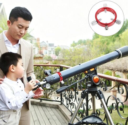 GANAZONO Astrophotography High Precision Alignment and Secure Mounting Guiding Ring with 6 Hole Adjustable Design, Aluminum Alloy Telescope Guide Bracket for Compatible with 30-50mm Guide in Kuwait