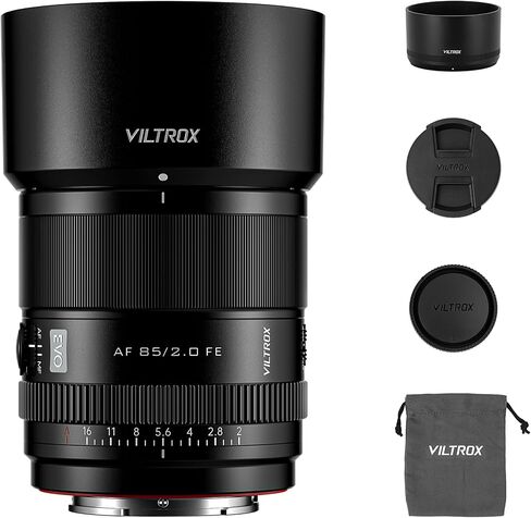 VILTROX AF 85mm F1.8 II FE Lens for Sony E Mount, f/1.8 Large Aperture Portrait Full Frame Lens with STM Motor for Sony E-Mount Camera a7IV a7CII a7RV a7S III ZV-E10 II ZV-E10 a6700 a6400 a7iii a9 A1 in Kuwait