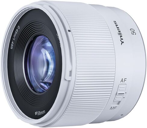 YONGNUO 50MM F1.8 Fixed Lens for Sony E Mount Cameras, AF MF APS-C Frame | YONGNUO AF 50MM F1.8 Lens for E-Mount, APSC Frame Large Aperture Lens Compatible with Sony Mirrorless Cameras in Kuwait